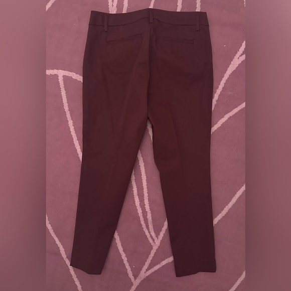 Worthington Womens Burgundy Ankle Pant 4P - Picture 2 of 7